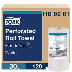 Handi-Size Certified Compostable Perforated Roll Towel in White, 120 Towels (Case of 30)