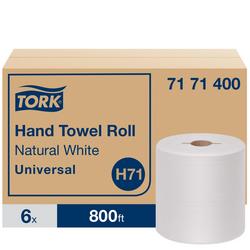 H71 100% Recycled Fiber 1-Ply Paper Hand Towel Roll Towel in White,  800 ft. (Case of 6)