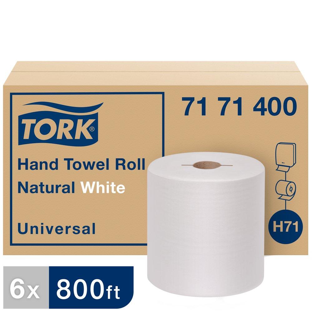 Tork Natural White Paper Hand Towel Roll, 1-Ply, Natural White, H71 System 