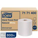 Tork Natural White Paper Hand Towel Roll, 1-Ply, Natural White, H71 System 