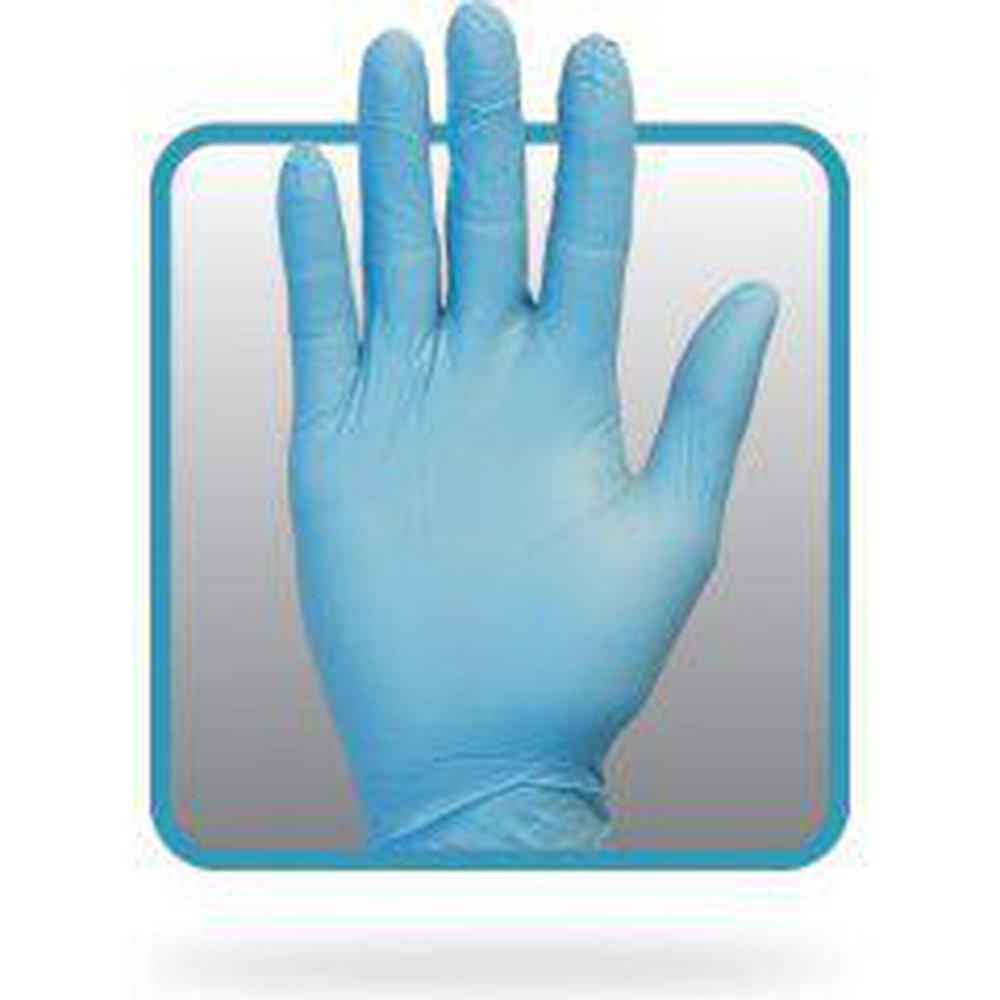 Safety Zone Blue Nitrile Glove in Blue (Box of 100, Case of 10 Boxes) 