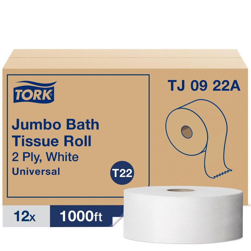 Tork White 3-3/5 in. 2-ply Bath Tissue in White (Case of 12) 
