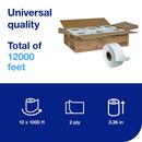 Tork White 3-3/5 in. 2-ply Bath Tissue in White (Case of 12) 