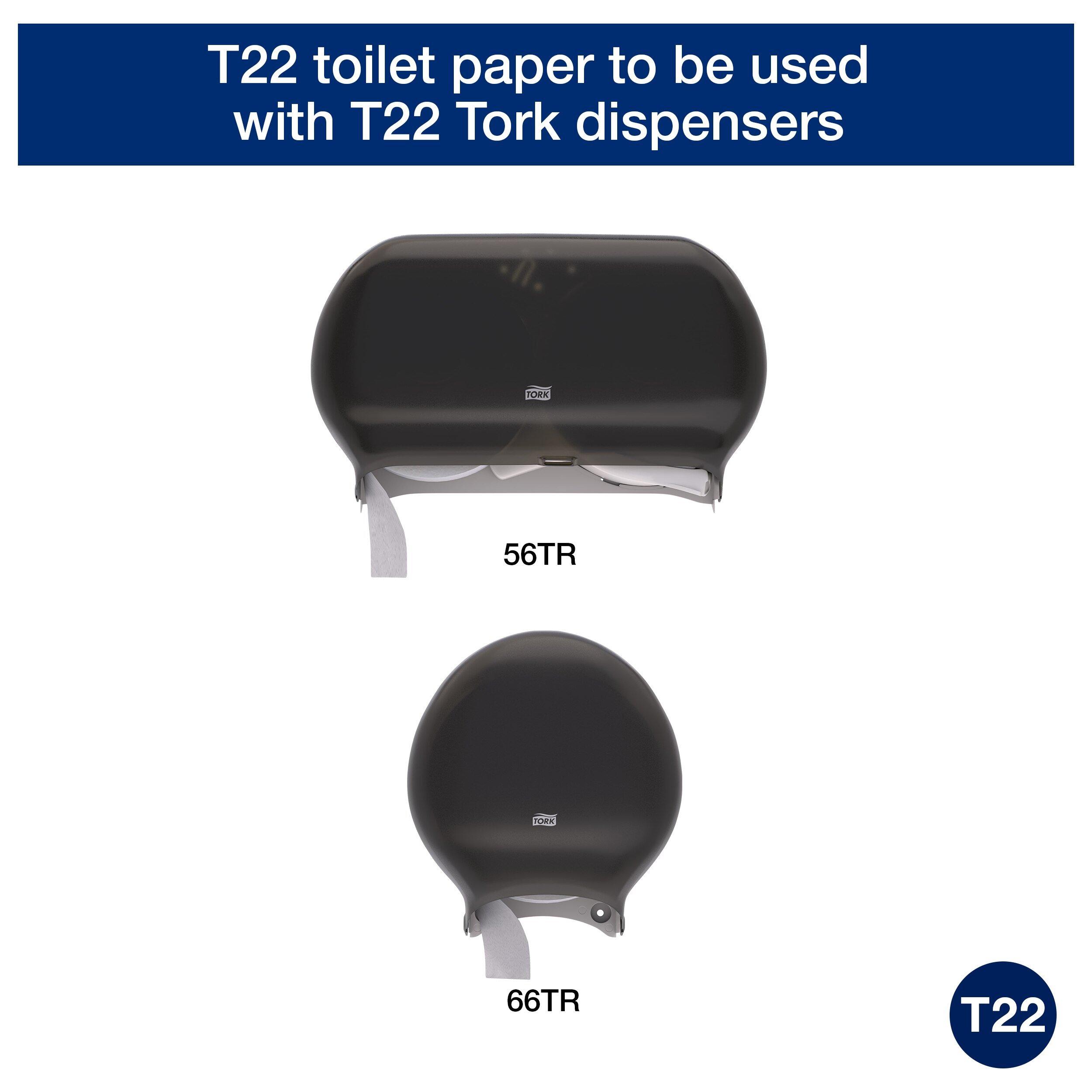 Tork White 3-3/5 in. 2-ply Bath Tissue in White (Case of 12) 