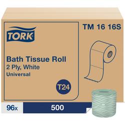 T24 2-Ply Toilet Paper Roll in White, 500 Sheets (Case of 96)