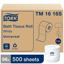 Tork White Bath Tissue Roll, 2-Ply 500-Sheets, White 