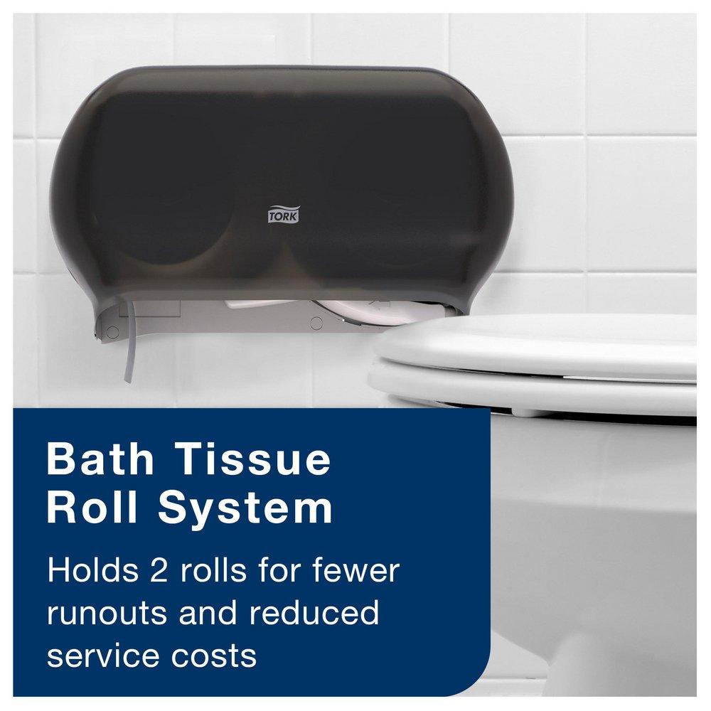 Tork White Bath Tissue Roll, 2-Ply 500-Sheets, White 