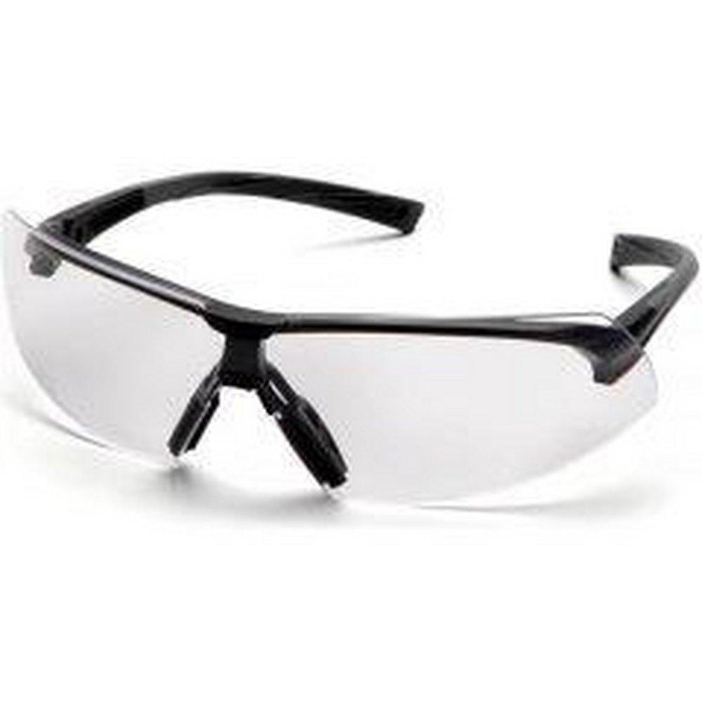 Pyramex Safety Products Polycarbonate Safety Glasses with Black Frame and Lens 