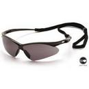 Pyramex Safety Products Polycarbonate Safety Glasses with Black Frame and Anti-fog Lens 