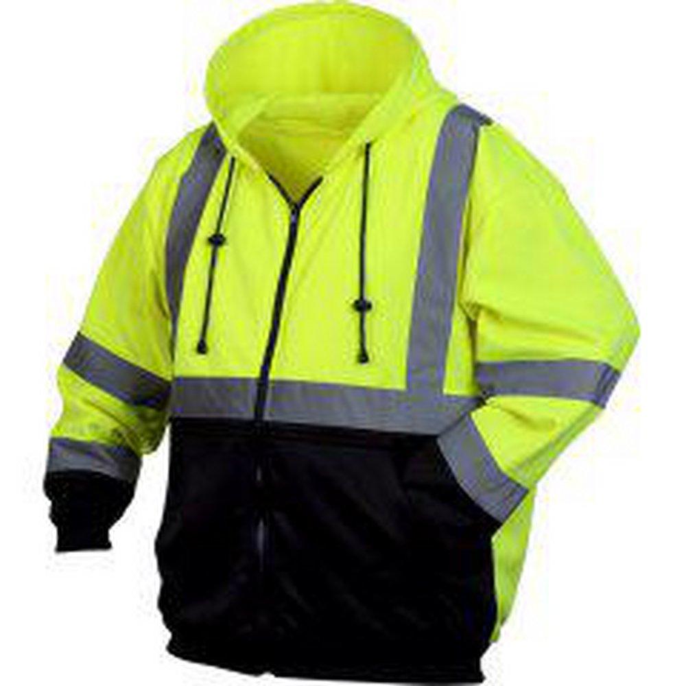 Pyramex Safety Products Lime Polyester Bomber Jacket with Hood in Lime 