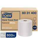 Tork Natural White Paper Hand Towel Roll, 1-Ply, Natural White, H80 System 