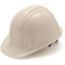 HDPE and Nylon Hard Hat with 4 Point Snap Lock Suspension in White