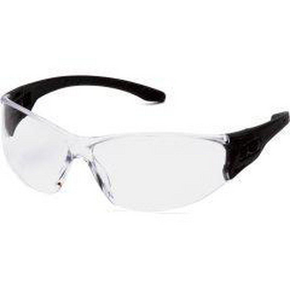 Pyramex Safety Products Nylon and Polycarbonate Safety Glasses with Black Frame and Lens 