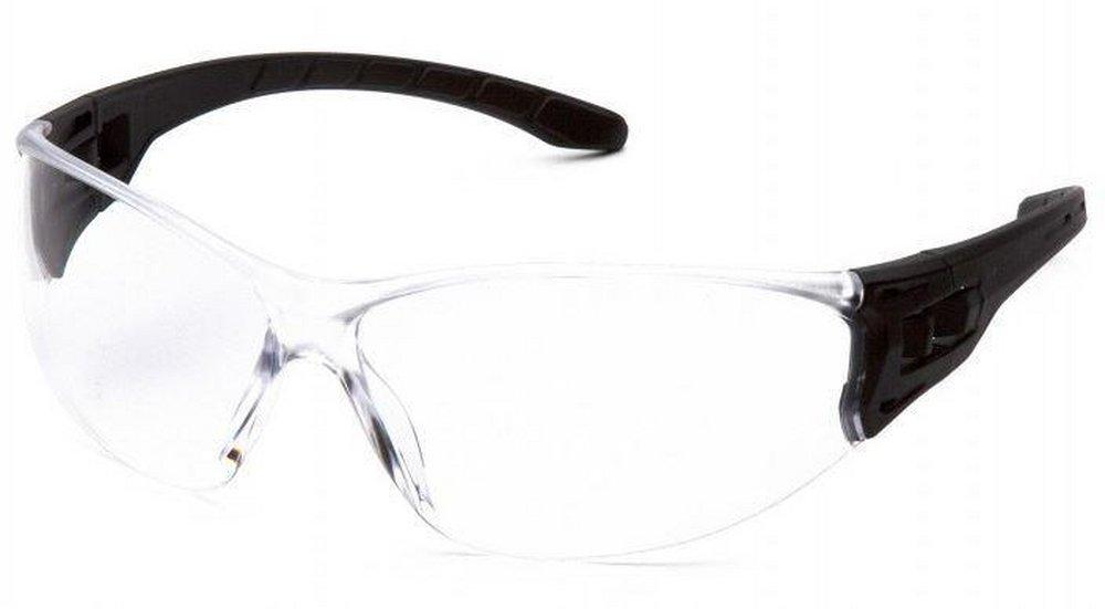 Pyramex Safety Products Nylon and Polycarbonate Safety Glasses with Black Frame and Anti-fog Lens 