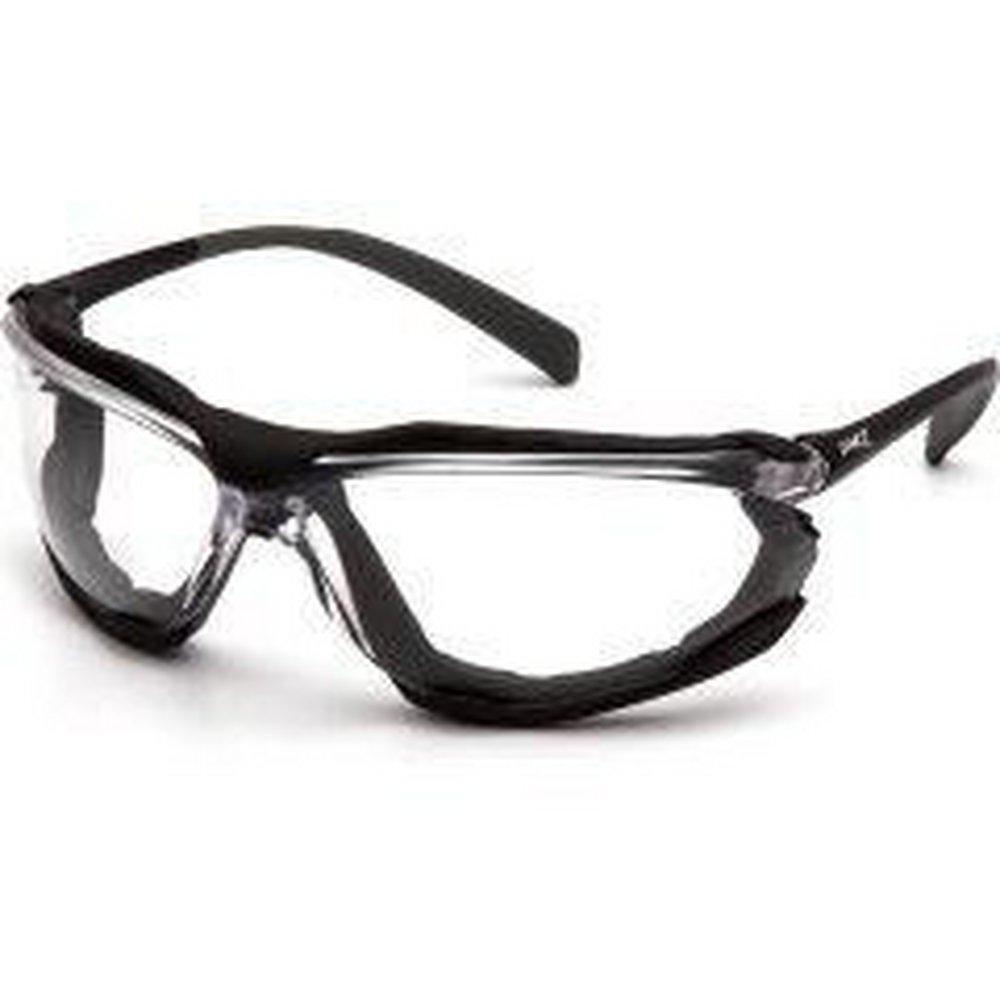 Pyramex Safety Products Polycarbonate Safety Glasses with Black Frame and Lens 