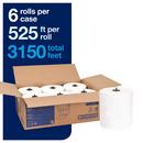 Tork White Advanced Paper Towel Roll, 2-Ply 525 ft, White, H1 System 