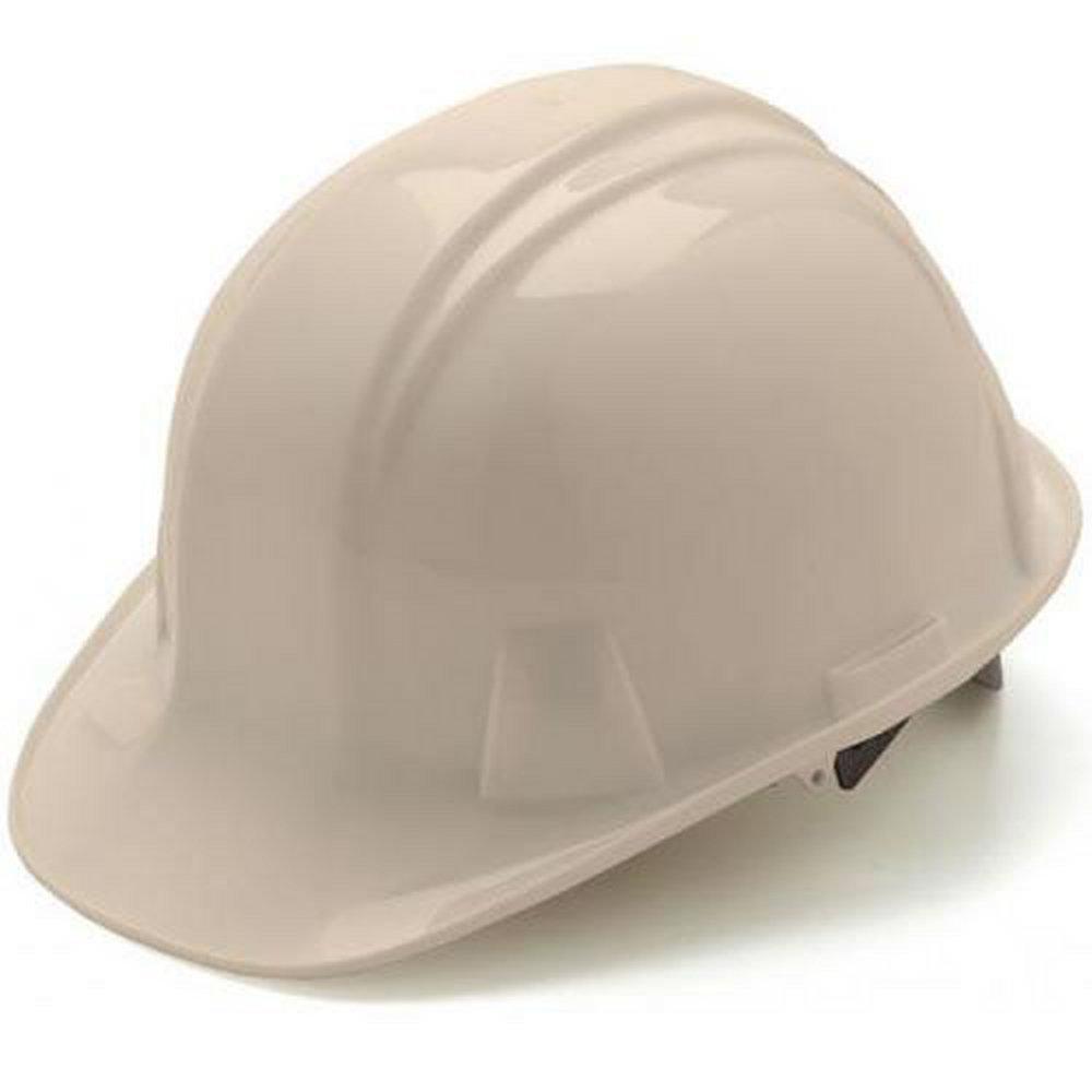 Pyramex Safety Products White HDPE Hard Hat with 4 Point Ratchet Suspension 