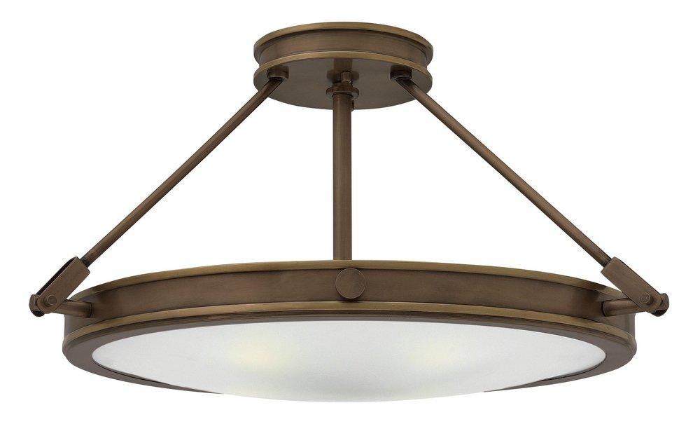 Hinkley Light Oiled Bronze SEMI-FLUSH MOUNT 