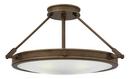 5W 4-Light Candelabra E-12 LED Semi-Flush Mount Ceiling Fixture in Light Oiled Bronze
