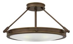 5W 4-Light Candelabra E-12 LED Semi-Flush Mount Ceiling Fixture in Light Oiled Bronze