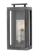 Hinkley Aged Zinc 5W 1-Light Candelabra E-12 LED Small Outdoor Wall Sconce 