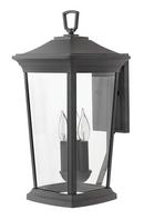 Hinkley Museum Black 10 x 19-3/10 in. 180W 3-Light Candelabra E-12 Incandescent Outdoor Wall Sconce 