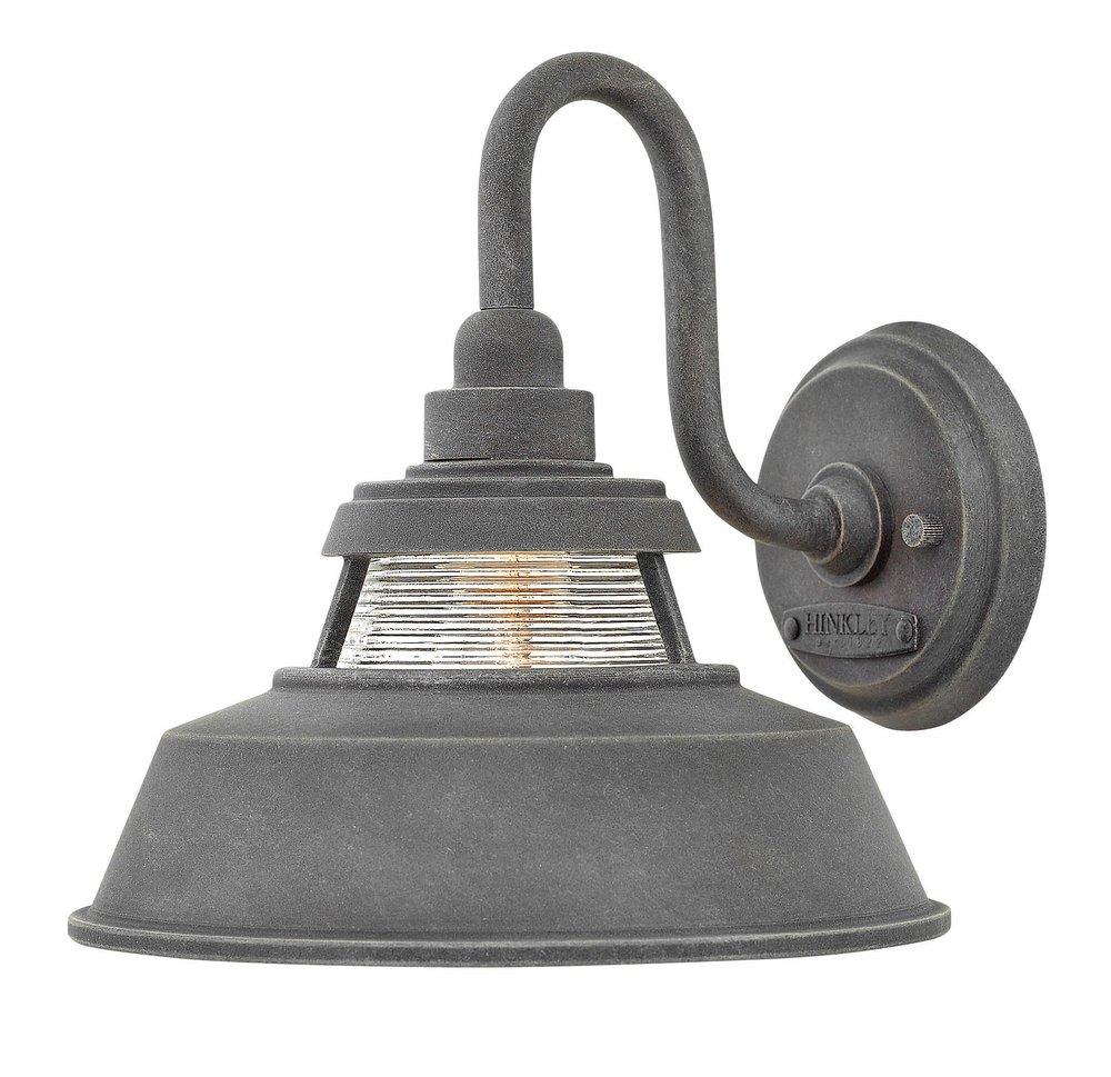 Hinkley Aged Zinc 100W 1-Light Medium E-26 Incandescent Wall Sconce 