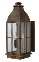 15W 3-Light Candelabra E-12 LED Large Outdoor Wall Sconce in Dark Rubbed Sienna with Aged Silver