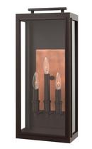 Hinkley Oil Rubbed Bronze 4W 3-Light 22 in. Outdoor Wall Sconce 