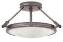 Hinkley Antique Nickel 3-Light Semi-Flushmount Ceiling Fixture 