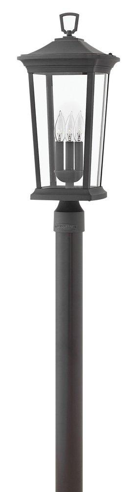 Hinkley Museum Black 60W 3-Light Candelabra E-12 Incandescent Post Top or Pier Mount Lantern 