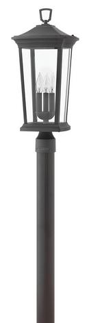 Hinkley Museum Black 60W 3-Light Candelabra E-12 Incandescent Post Top or Pier Mount Lantern 
