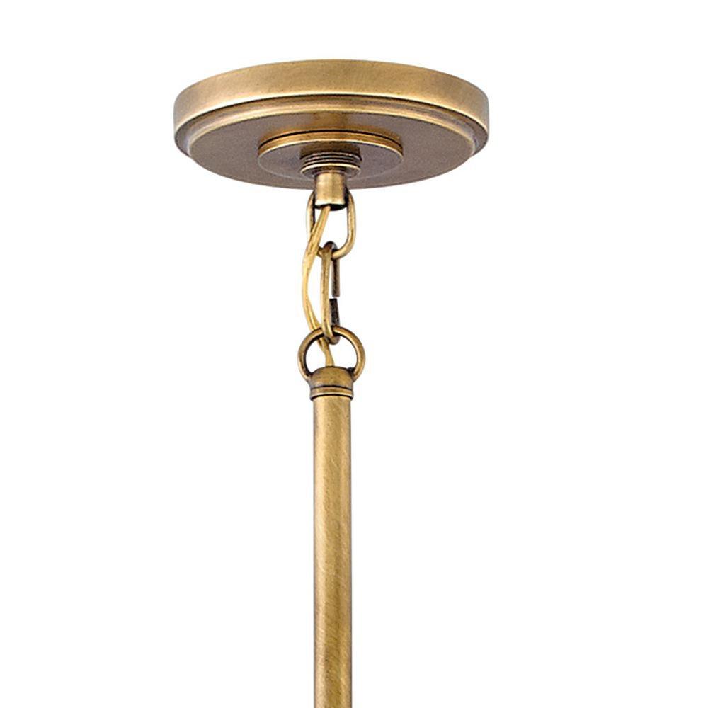 Hinkley Aged Zinc/Heritage Brass 18 in. 100W 2-Light Medium E-26 Incandescent Pendant 