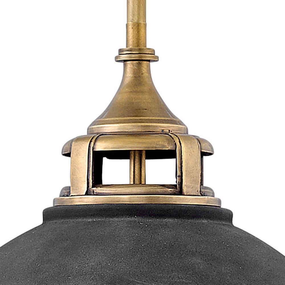 Hinkley Aged Zinc/Heritage Brass 18 in. 100W 2-Light Medium E-26 Incandescent Pendant 