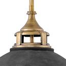 Hinkley Aged Zinc/Heritage Brass 18 in. 100W 2-Light Medium E-26 Incandescent Pendant 