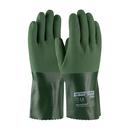 S Size Polyester and Cotton Gloves in Green