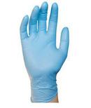 National Paper & Plastics Blue Nitrile Gloves in Blue 