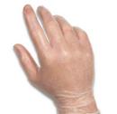 Size XL Rubber and Plastic Disposable Gloves in Clear
