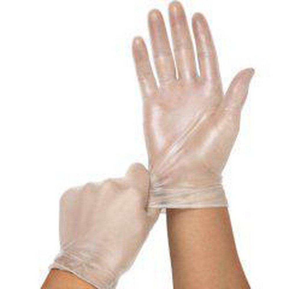 Handgards Clear Rubber and Plastic Disposable Gloves in Clear 