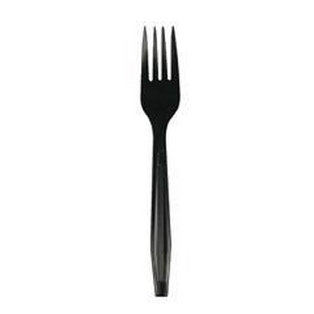 NetChoice&reg; Black Medium Weight Polypropylene Fork 