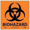4 x 4 in. Pressure Sensitive Vinyl Biohazard Label
