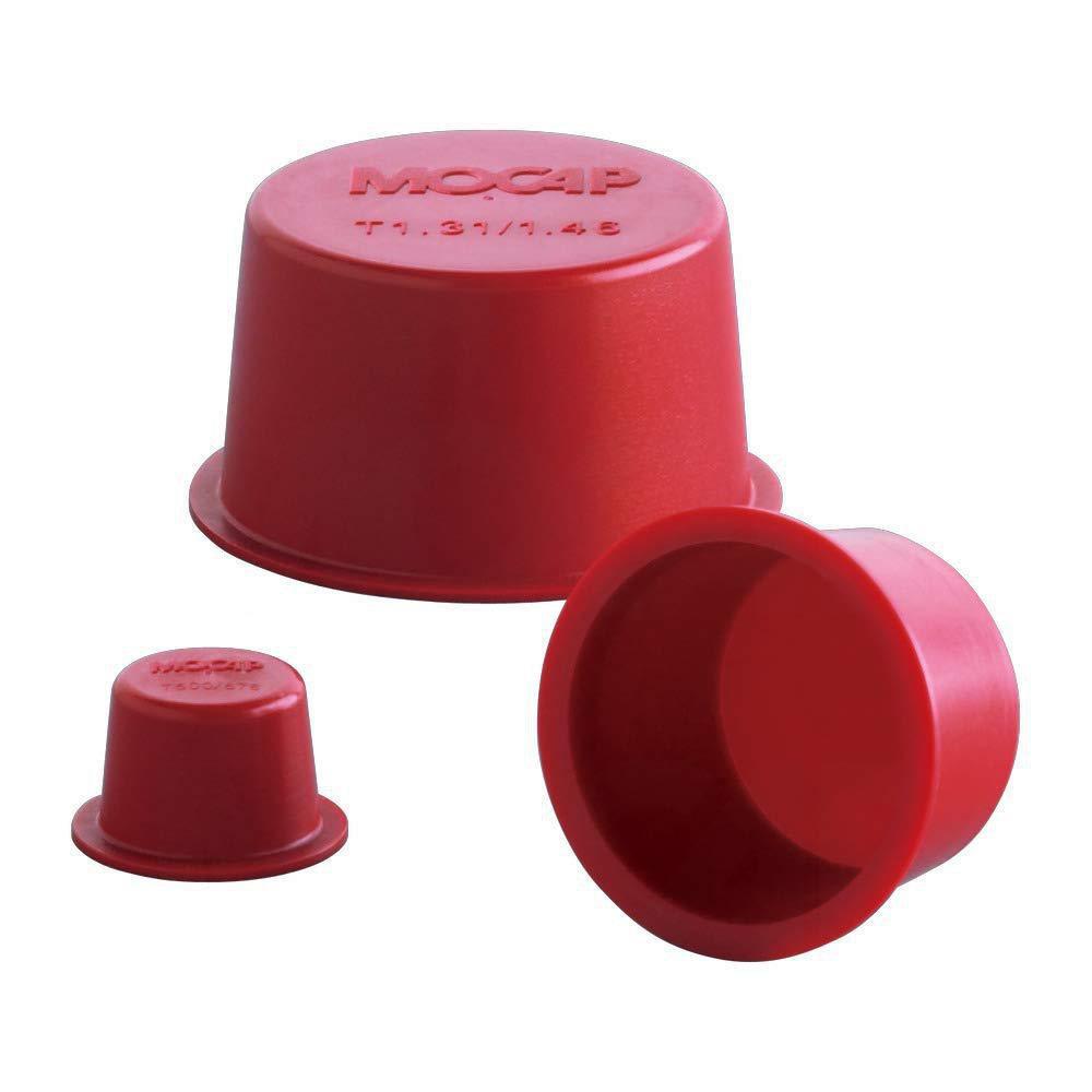 Mocap Red Tapered LDPE Cap Plug in Red 