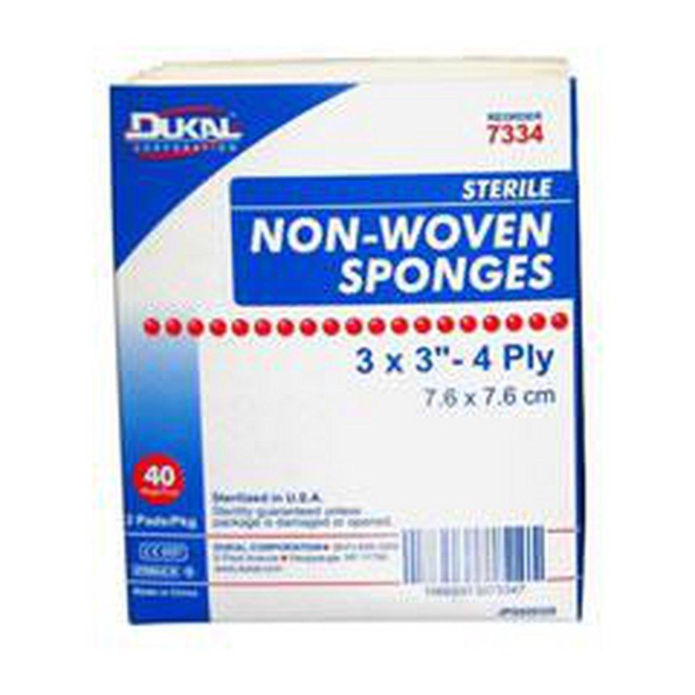 DUKAL 3 in. Non-woven Gauze Sterile Sponge 