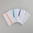 Mednik Riverbend White 16 in. Terry Cotton Towel in White and Gold 