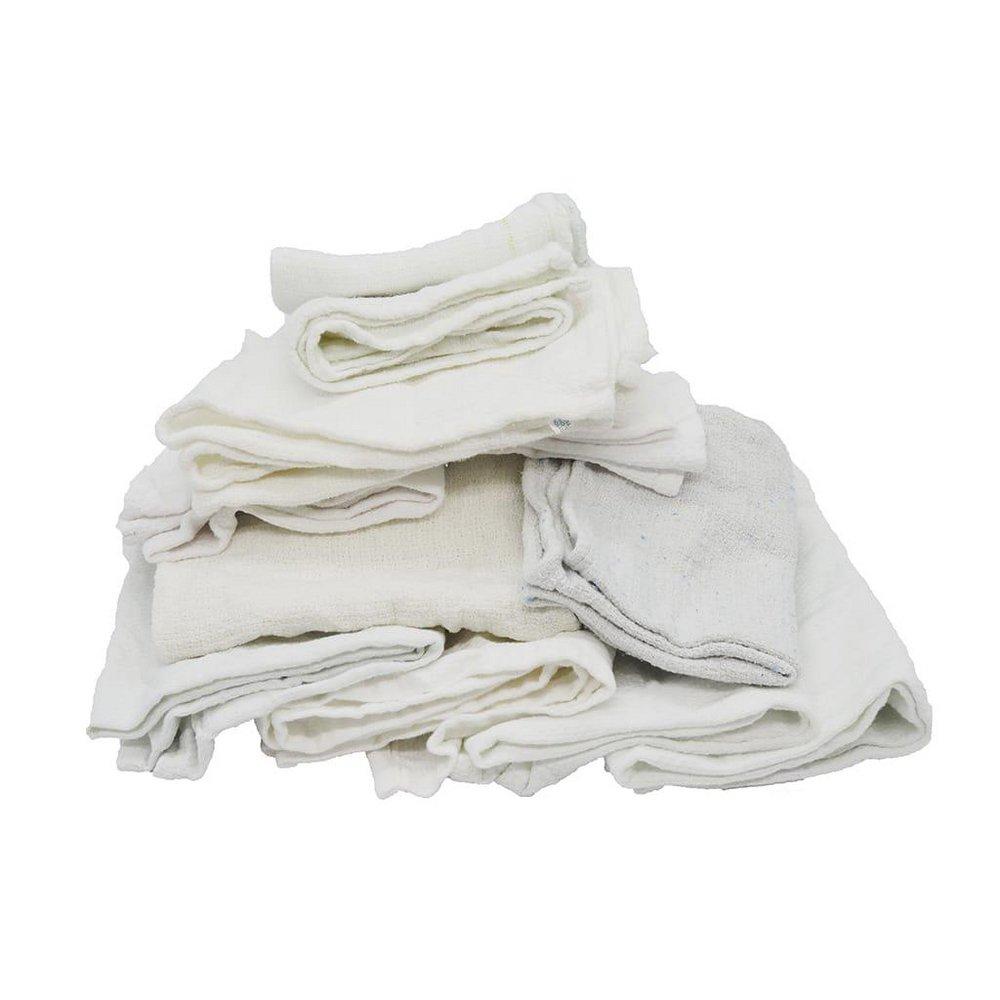 Mednik Riverbend White 12 in. Cotton Huck Towel in White 