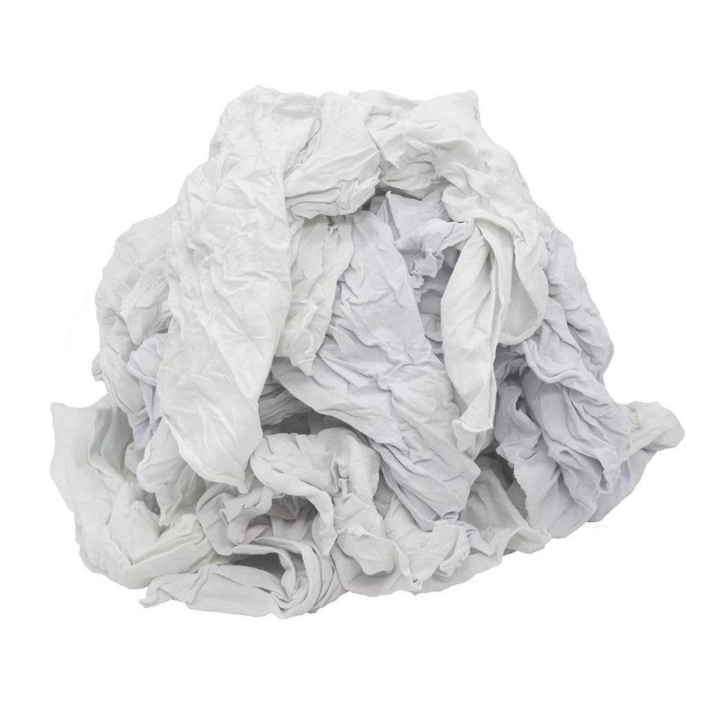 Mednik Riverbend White 50 lb. Box New Knit Rag 