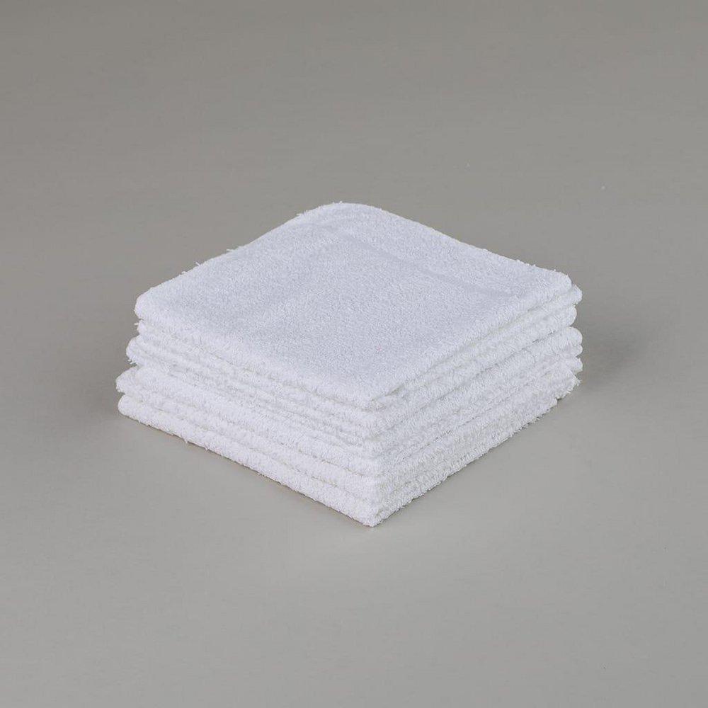 Mednik Riverbend White 9 x 12 in. Terry Towel Rag with Finished Edges 