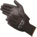 XS Size Polyurethane Dipped Nylon Gloves in Black