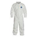 L Size PTFE Coverall with Zipper Front in White (Case of 25)