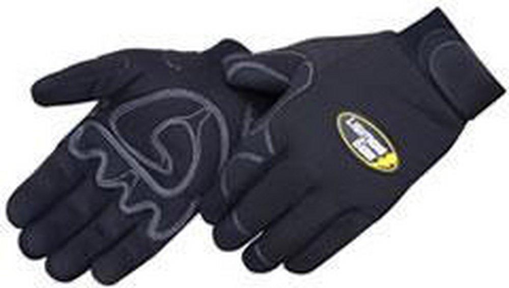 Liberty Glove & Safety Black Leather, Spandex and Fabric Gloves in Black 